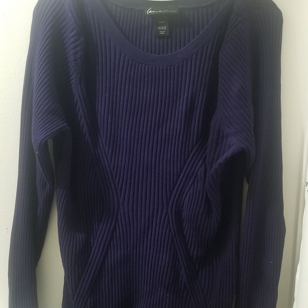 Purple ribbed lane bryant sweater